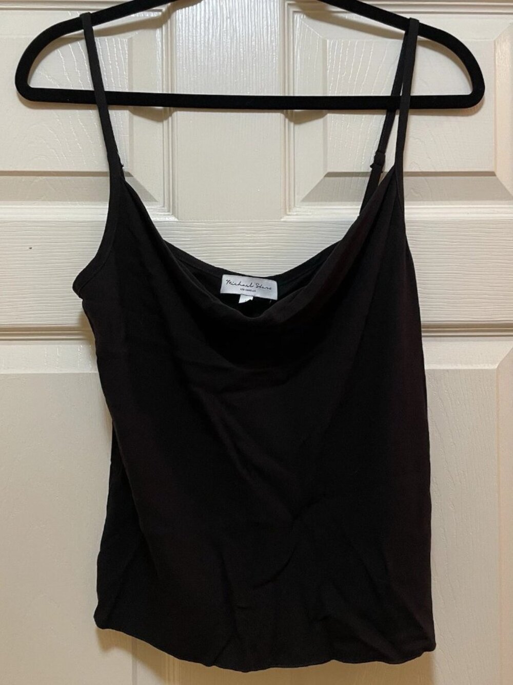 MICHAEL STARS Black "Latoya" Lemoore Crepe Camisole Shirt Sz S NWT MSRP$98